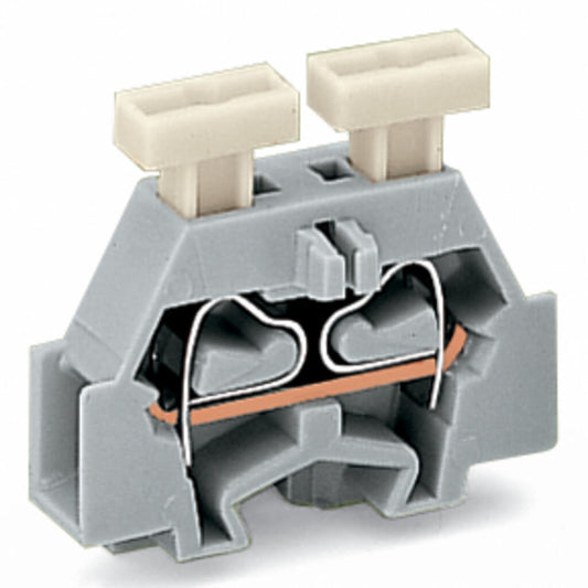 261-321/341-000 WAGO Borna final para 2 conductores para una máxima flexibilización del espacio; 1 polo; gris
