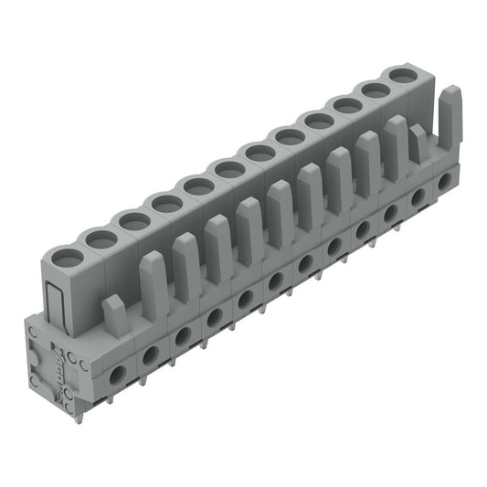 232-142 WAGO Conector hembra THT; 12 polos; Gris