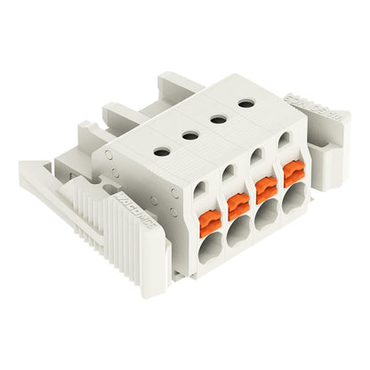 2721-104/037-000 WAGO Conector hembra para 1 conductor; 4 polos; Gris claro