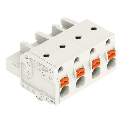 2721-204/008-000 WAGO Conector hembra para 1 conductor; 4 polos; Gris claro
