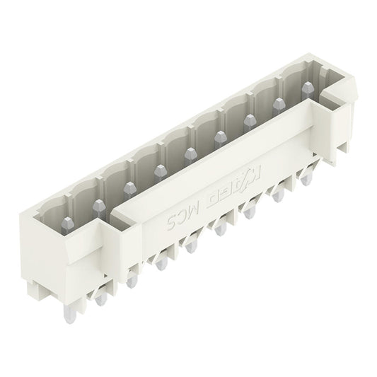 721-169/046-000 WAGO Conector macho THT; Pin soldable de 1,2 x 1,2 mm; recta; Paso 5 mm; 9 polos; Gris claro