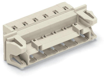 721-613/018-000 WAGO Conector macho, 1 conductor; 13 polos; Montaje en carril DIN-35/panel; Tetones de anclaje; Gris claro