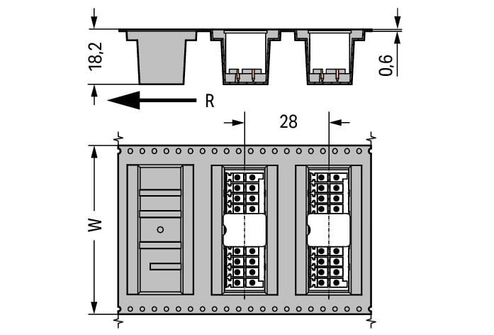713-1406/105-000/997-406 WAGO Conector macho THR, 2 líneas; 12 polos; negro