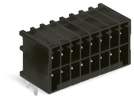 713-1423/105-000 WAGO Conector macho THR, 2 líneas; 6 polos; negro