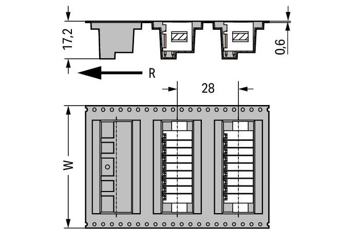 713-1423/117-000/997-405 WAGO Conector macho THR, 2 líneas; 6 polos; negro