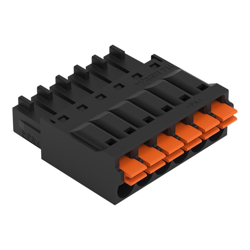 714-108/000-047 WAGO Conector hembra para 1 conductor; 8 polos; negro