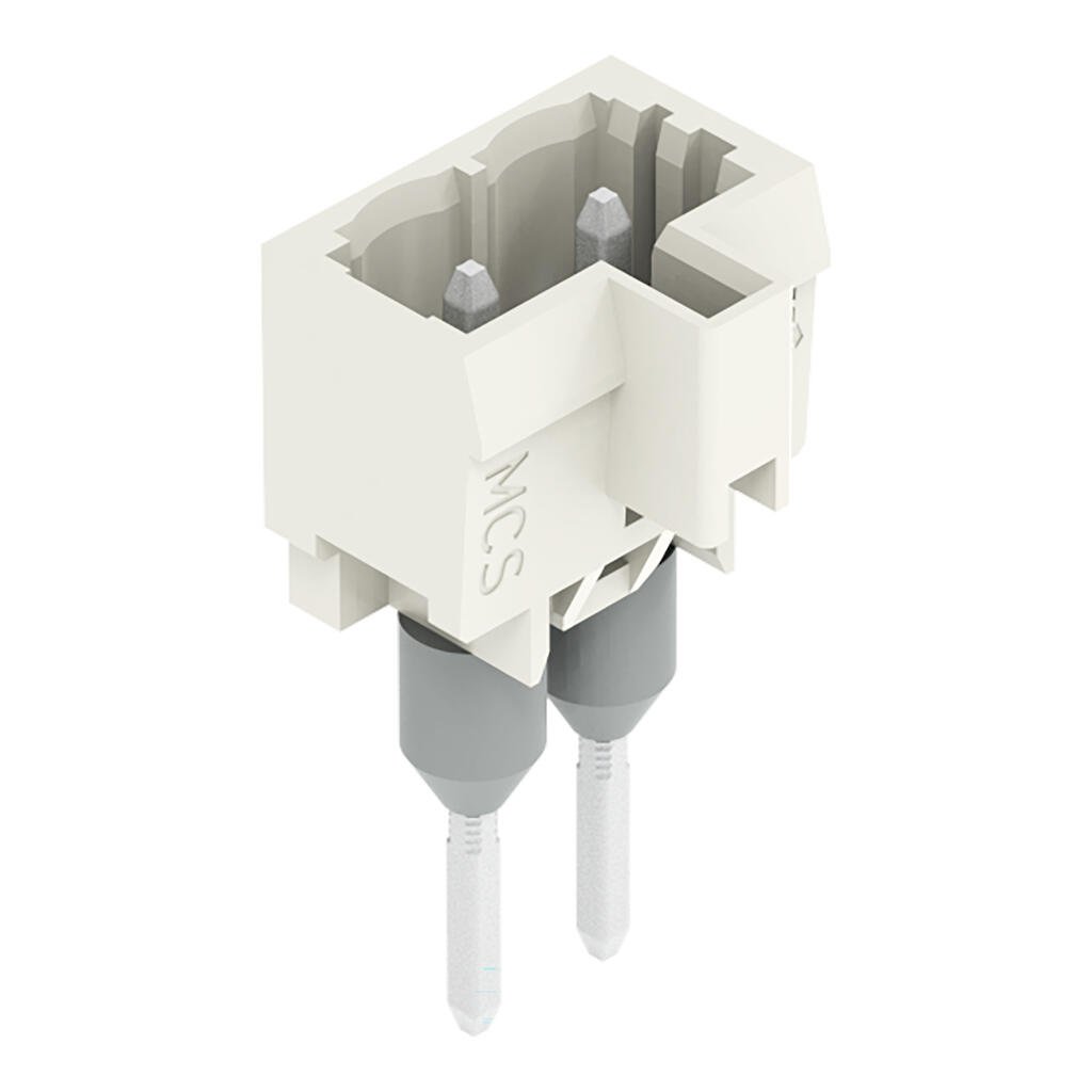 721-162/003-000 WAGO Conector macho para bornas de carril; 2 polos; gris claro