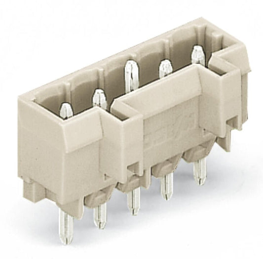 721-165/001-000 WAGO Conector macho THT; 5 polos; gris claro