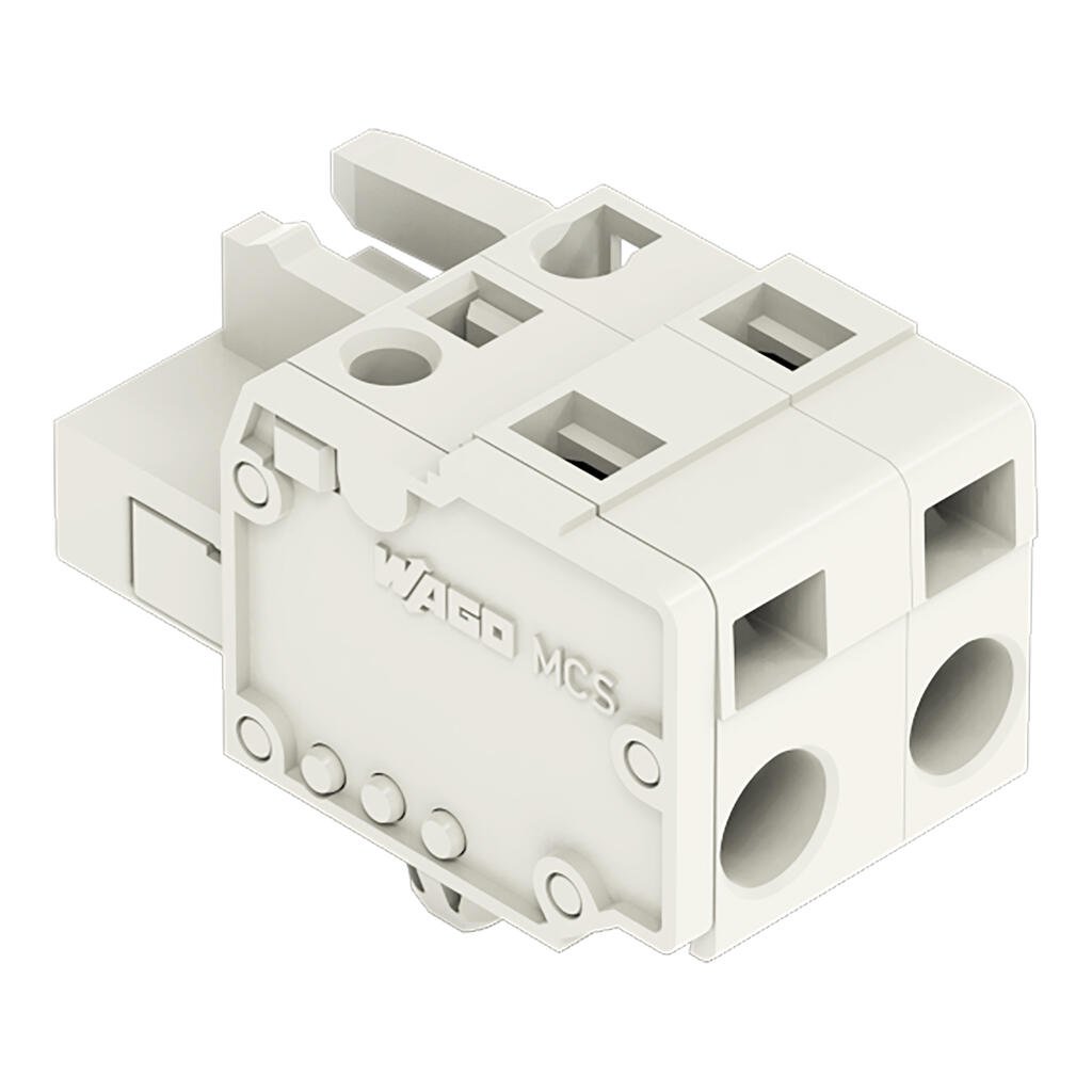 721-202/008-000 WAGO Conector hembra para 1 conductor;  2 polos; gris claro