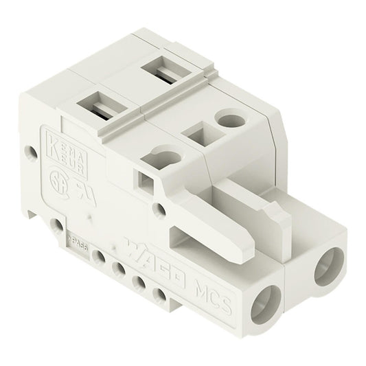 721-202/026-000 WAGO Conector hembra para 1 conductor; 2 polos; gris claro
