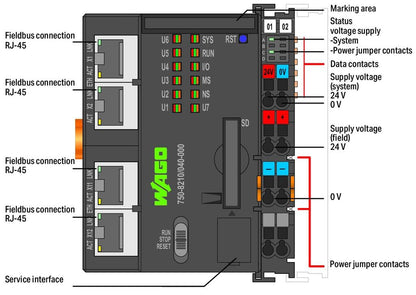 750-8210/040-000 WAGO Controlador PFC200 (PAC); 2ª Generación; 4 x ETHERNET; extremo