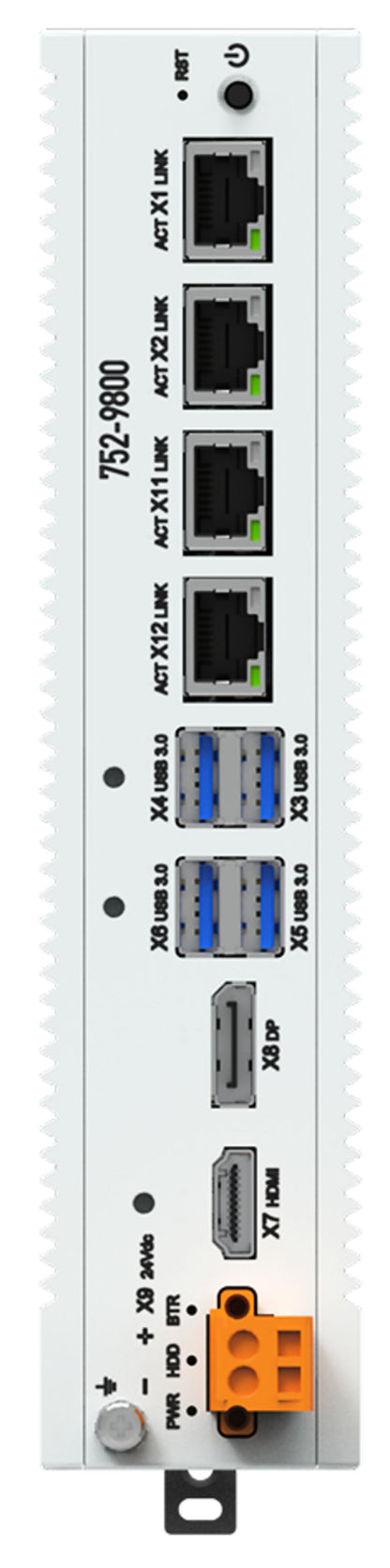 752-9800 WAGO Edge Computer; 4 x ETHERNET, 4 x USB, HDMI, DP; 16 GB de memoria RAM; 256 GB de memoria FLASH