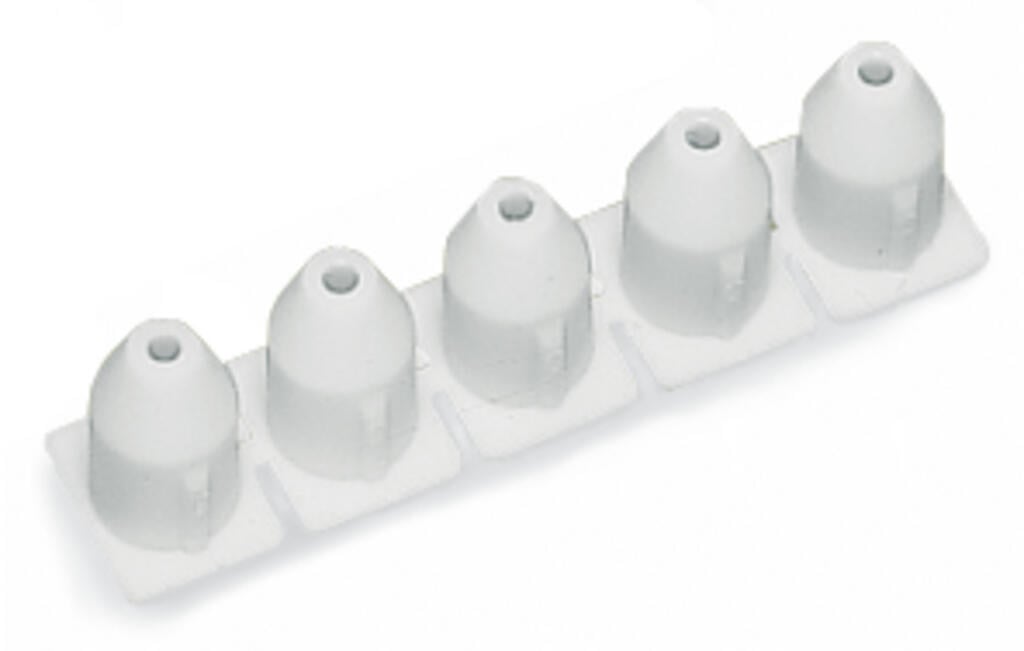 279-470 WAGO Embudos aislantes; 0,08 - 0,2 mm² "r" (0,14 mm² "f"); 5 unidades / tira; Blanco
