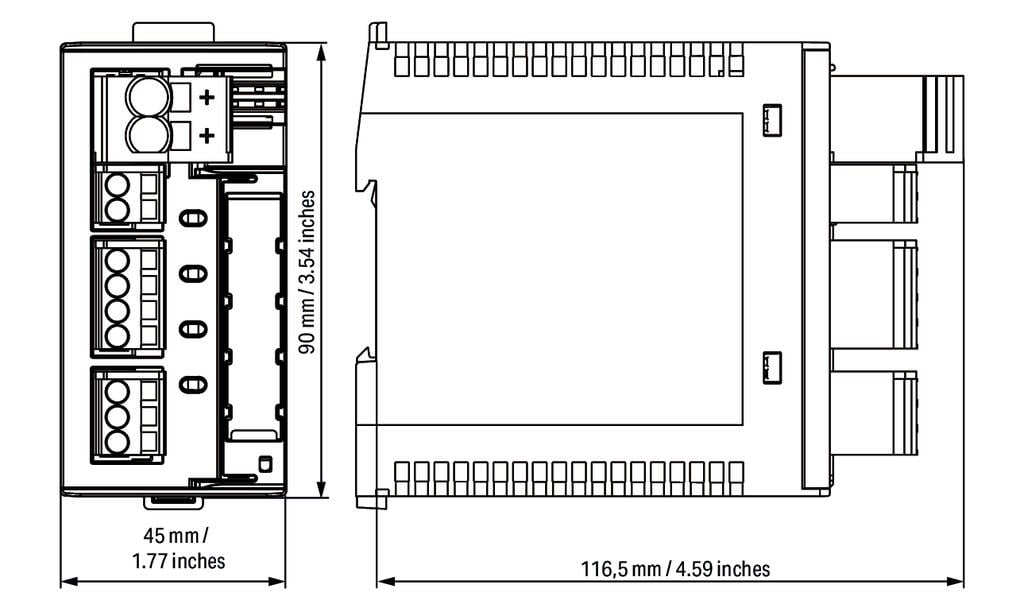 787-1664/212-1000 WAGO Interruptor electrónico; 4 canales; Tensión de entrada 24V DC; ajustable 2 … 12A; Limitación activa de la corriente