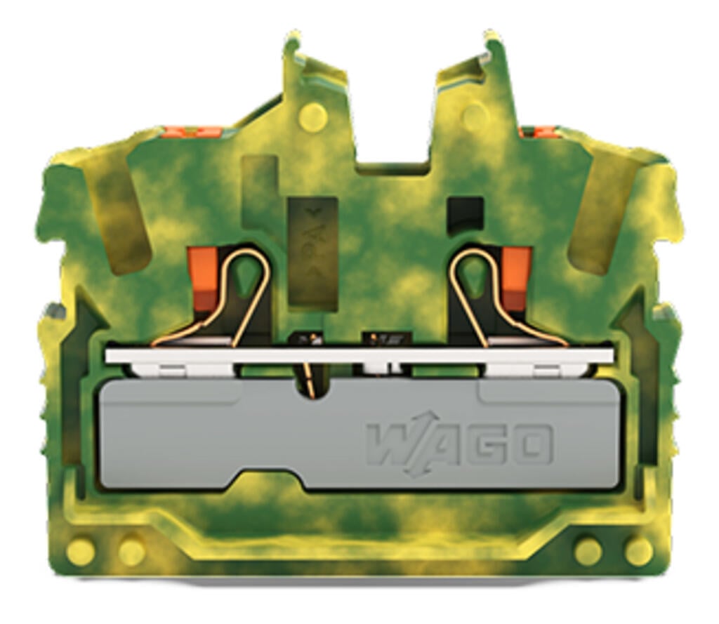 2252-327 WAGO Mini-borna de paso para 2 conductores; Verde-Amarillo