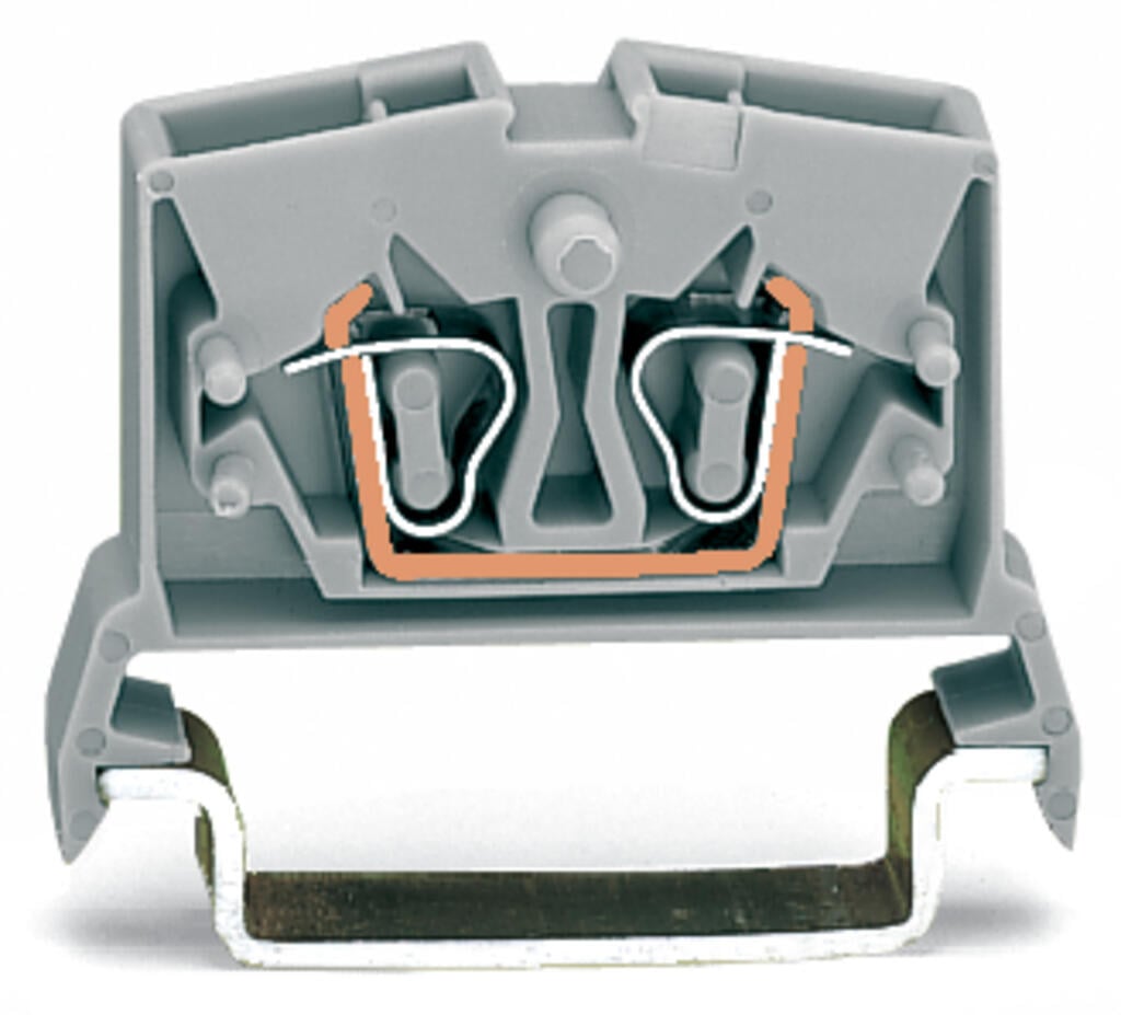 264-711 WAGO Mini-borna de paso para 2 conductores; Gris