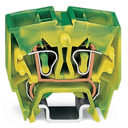 264-727/999-950 WAGO Mini-bornas de carril de 4 conductores; Verde-amarillo