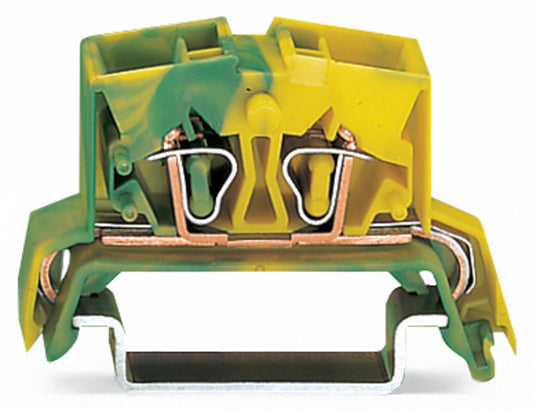 264-737 WAGO Mini-bornas de carril de 4 conductores; Verde-amarillo
