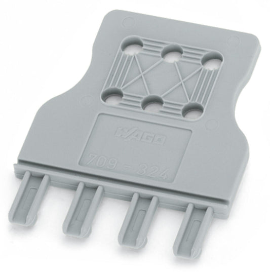 709-324 WAGO Placa anti-tirón; 4 polos; gris