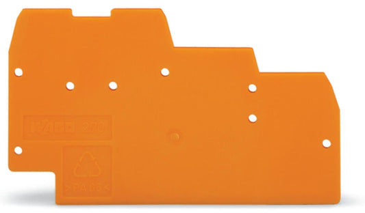 270-319 WAGO Placa final e intermedia; espesor 1 mm; para bornas de tres pisos; Gris