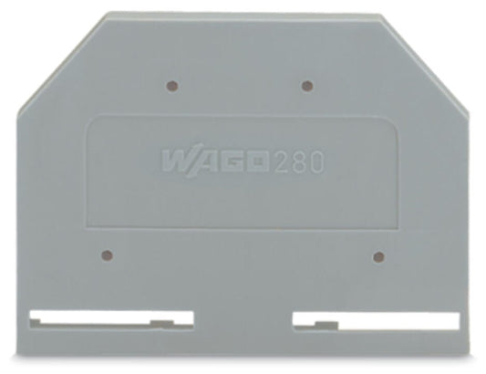 280-301 WAGO Placa final e intermedia; espesor 2,5 mm; Gris