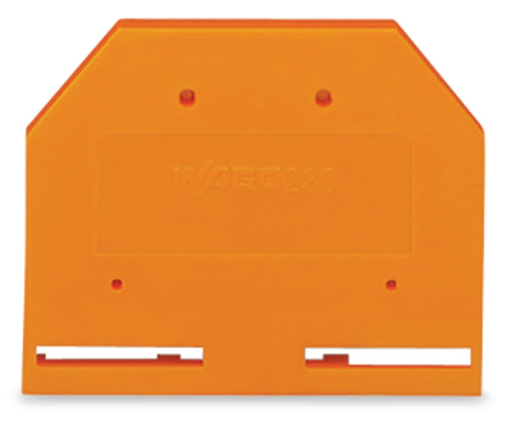 280-302 WAGO Placa final e intermedia; espesor 2,5 mm; Naranja