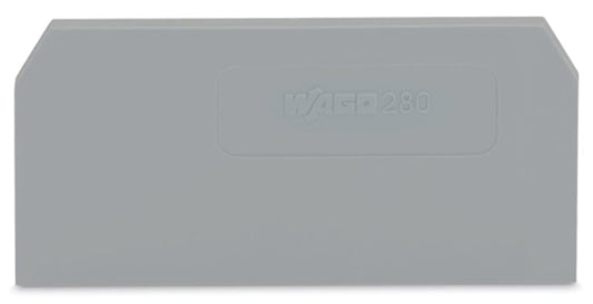 280-308 WAGO Placa final e intermedia; espesor 2,5 mm; Gris