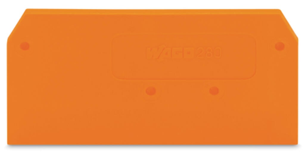 280-309 WAGO Placa final e intermedia; espesor 2,5 mm; Naranja