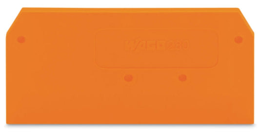280-309 WAGO Placa final e intermedia; espesor 2,5 mm; Naranja