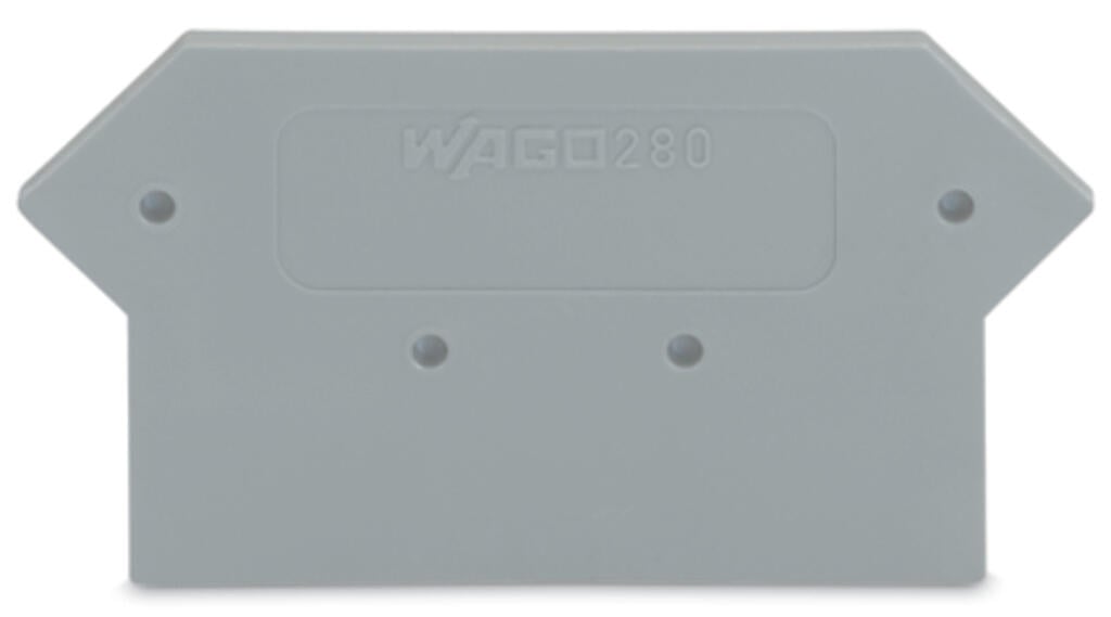 280-330 WAGO Placa final e intermedia; espesor 2,5 mm; Gris