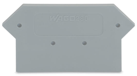 280-330 WAGO Placa final e intermedia; espesor 2,5 mm; Gris