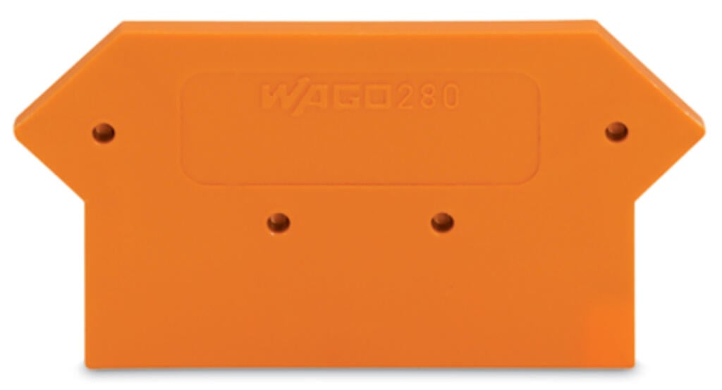 280-331 WAGO Placa final e intermedia; espesor 2,5 mm; naranja