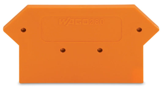 280-331 WAGO Placa final e intermedia; espesor 2,5 mm; naranja