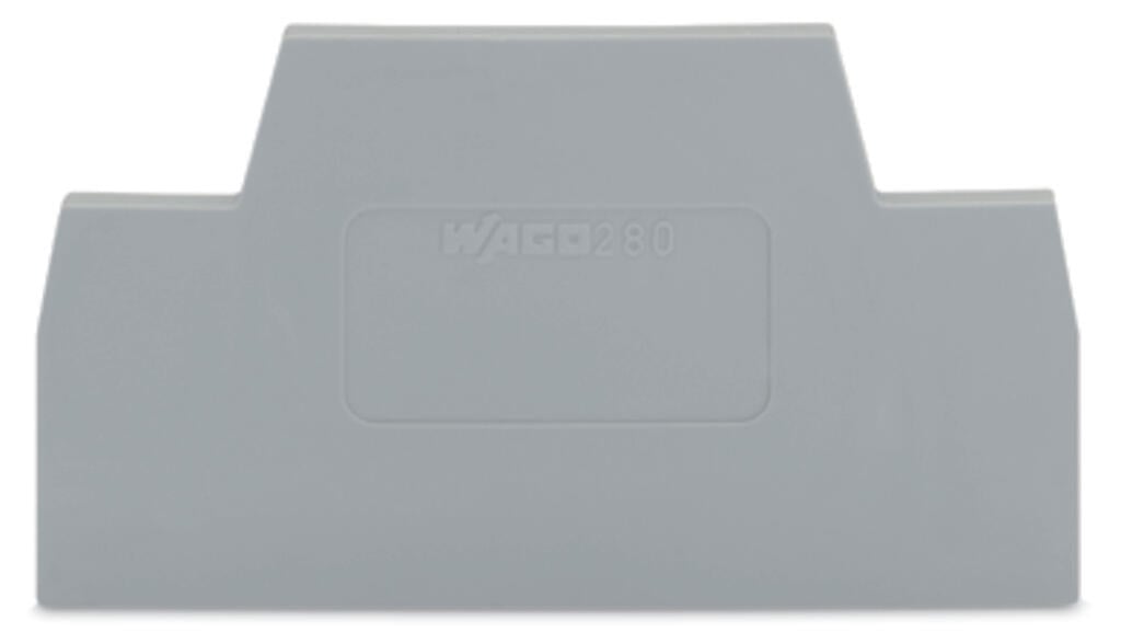 280-340 WAGO Placa final e intermedia; espesor 2,5 mm; Gris