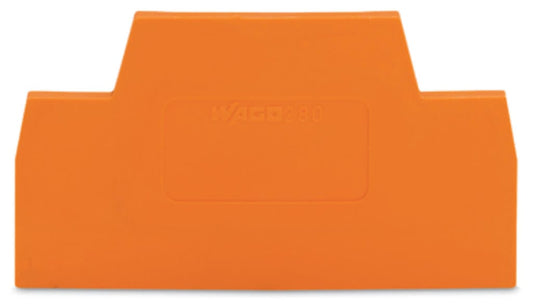280-341 WAGO Placa final e intermedia; espesor 2,5 mm; Naranja