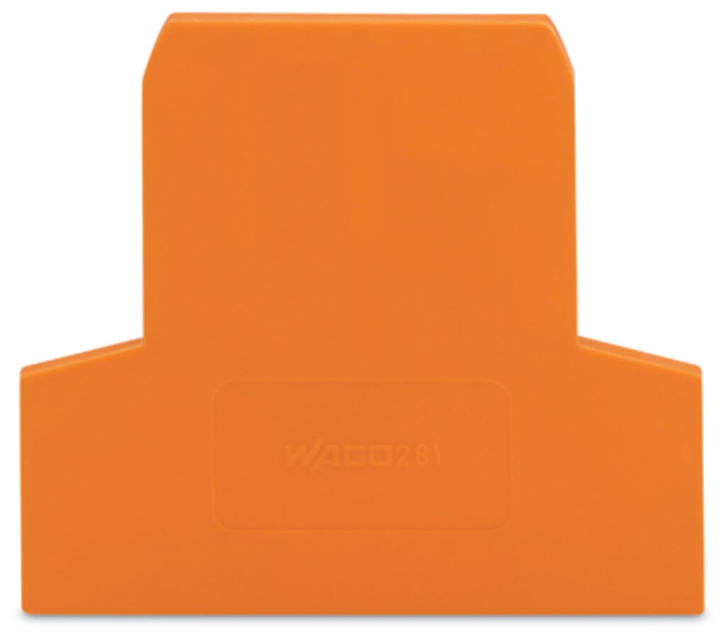 281-309 WAGO Placa final e intermedia; espesor 2,5 mm; Naranja