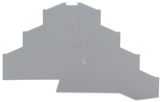 281-365 WAGO Placa final e intermedia; espesor 1 mm; Gris