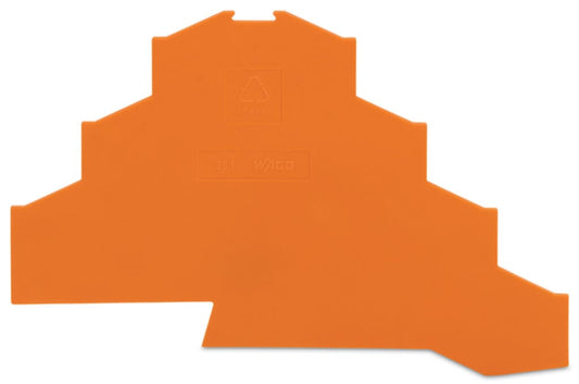 281-366 WAGO Placa final e intermedia; espesor 1 mm; Naranja
