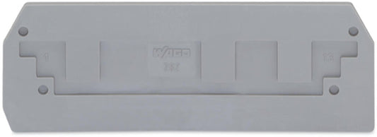 282-308 WAGO Placa final e intermedia; espesor 2,5 mm; Gris