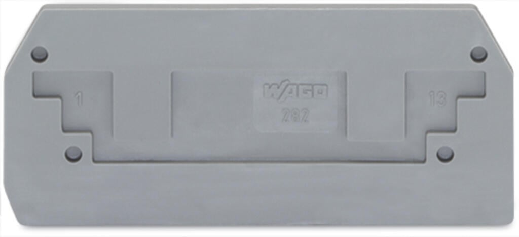 282-325 WAGO Placa final e intermedia; espesor 2,5 mm; Gris