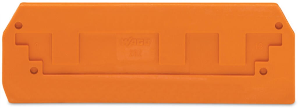282-339 WAGO Placa final e intermedia; espesor 2,5 mm; naranja