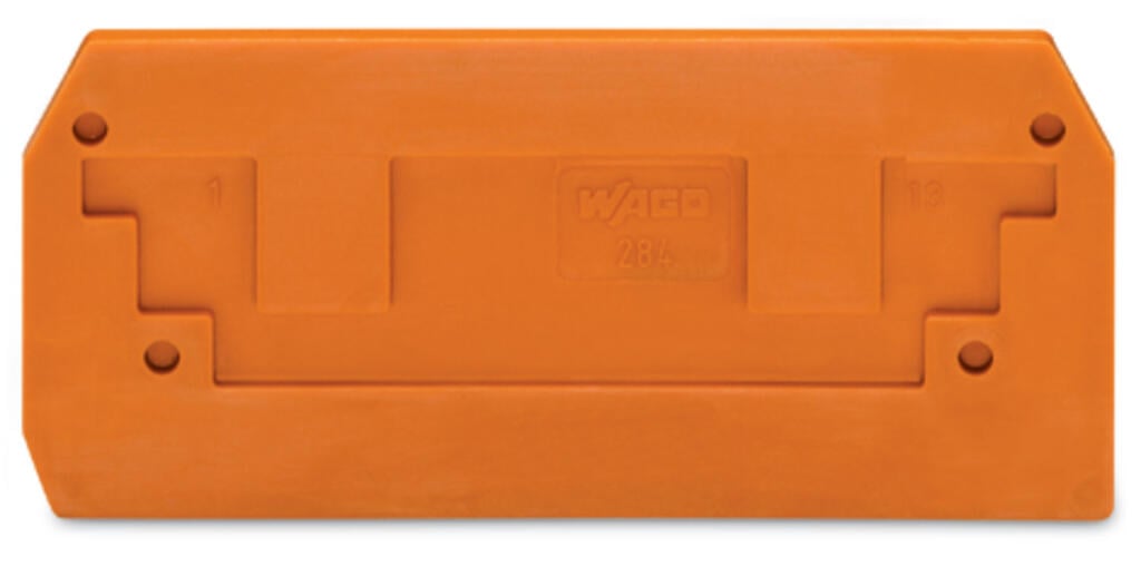 284-328 WAGO Placa final e intermedia; espesor 2,5 mm; Naranja