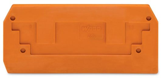 284-328 WAGO Placa final e intermedia; espesor 2,5 mm; Naranja