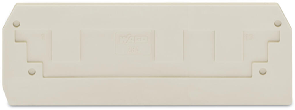 284-341 WAGO Placa final e intermedia; espesor 2,5 mm; Gris claro