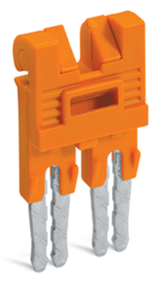 282-432/100-000 WAGO Puente; 2 polos; aislado; naranja