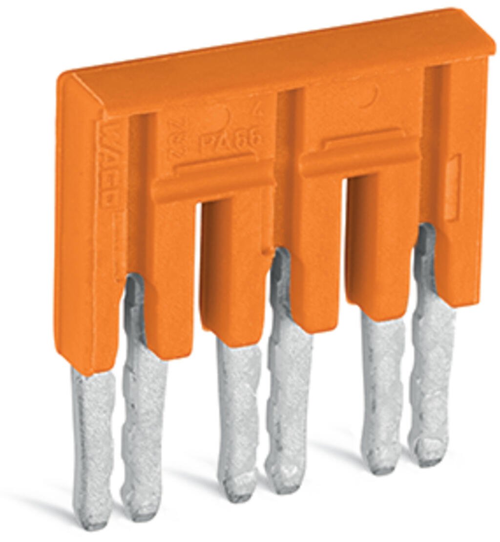 282-433 WAGO Puente; 3 polos; aislado; Naranja