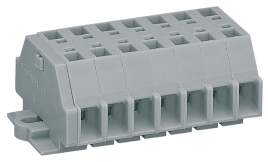 261-107 WAGO Regleta de bornas para 2 conductores; 7 polos; Gris