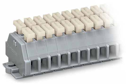 261-153/341-000 WAGO Regleta de bornas para 2 conductores; 3 polos; Gris