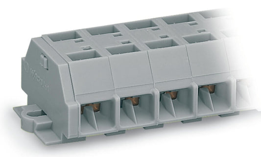 261-202 WAGO Regleta de bornas para 4 conductores; 2 polos; Gris