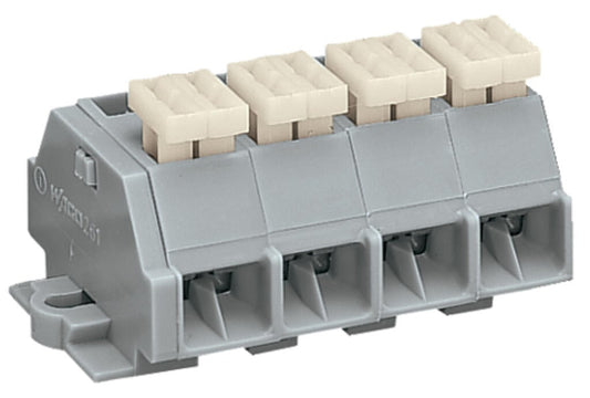 261-204/332-000 WAGO Regleta de bornas para 4 conductores; 4 polos; Gris